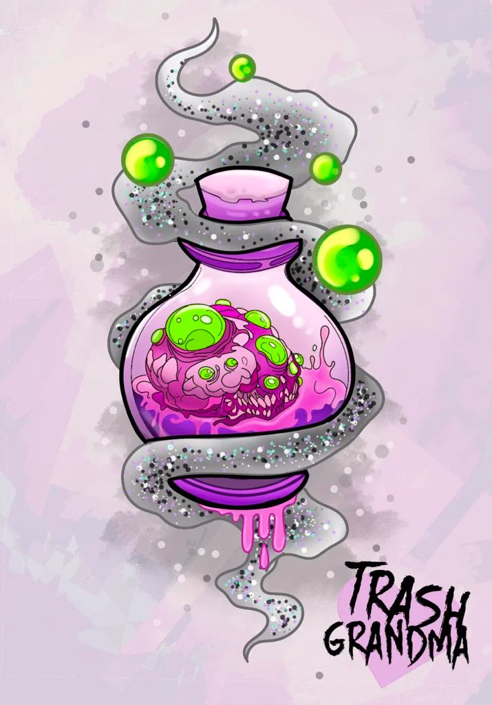 FLASH004 - flash flash tattoo design by Saskatoon tattoo artist Trash Grandma