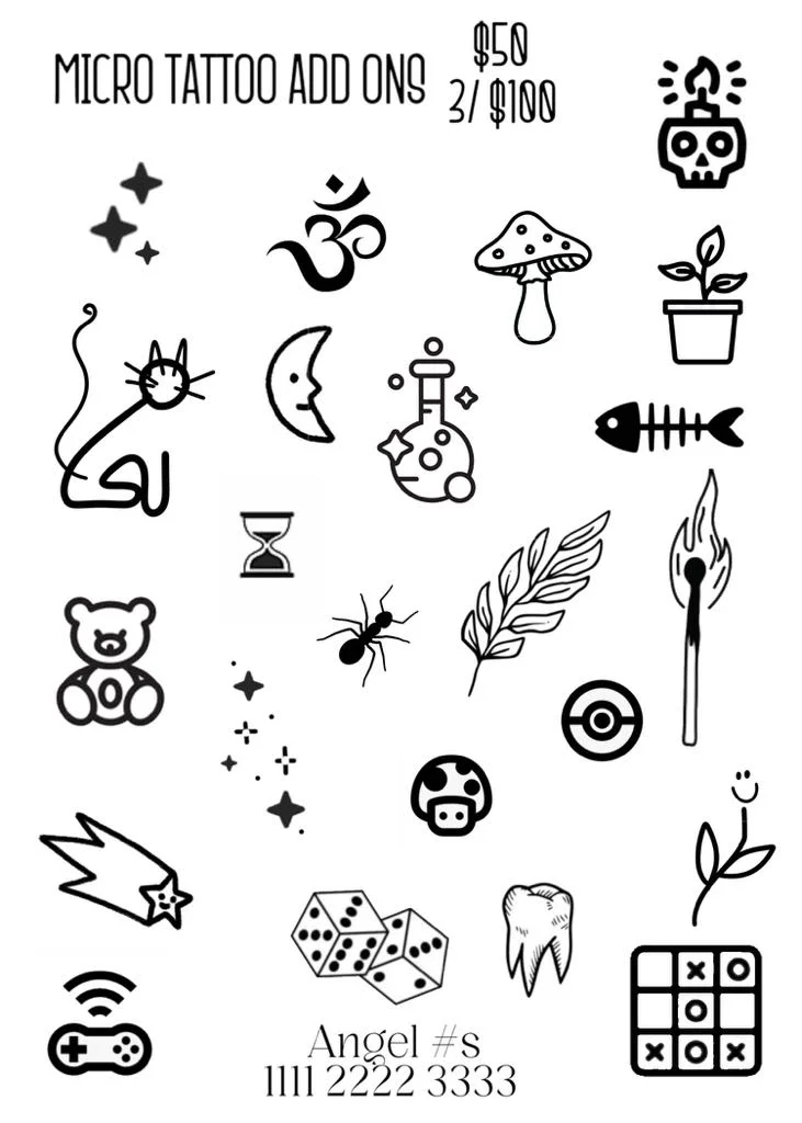 FLASH005 - flash flash tattoo design by Saskatoon tattoo artist Trash Grandma
