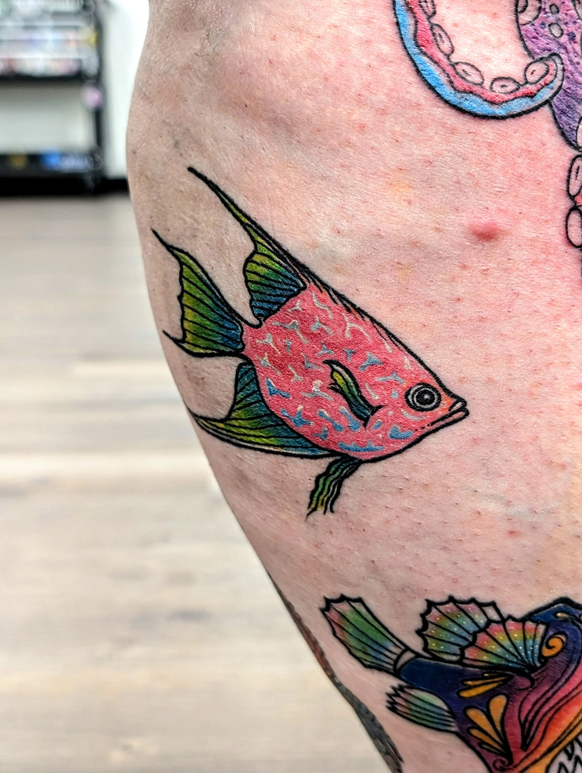 Tropical Fish Ocean Series - new school tattoo by Saskatoon tattoo artist