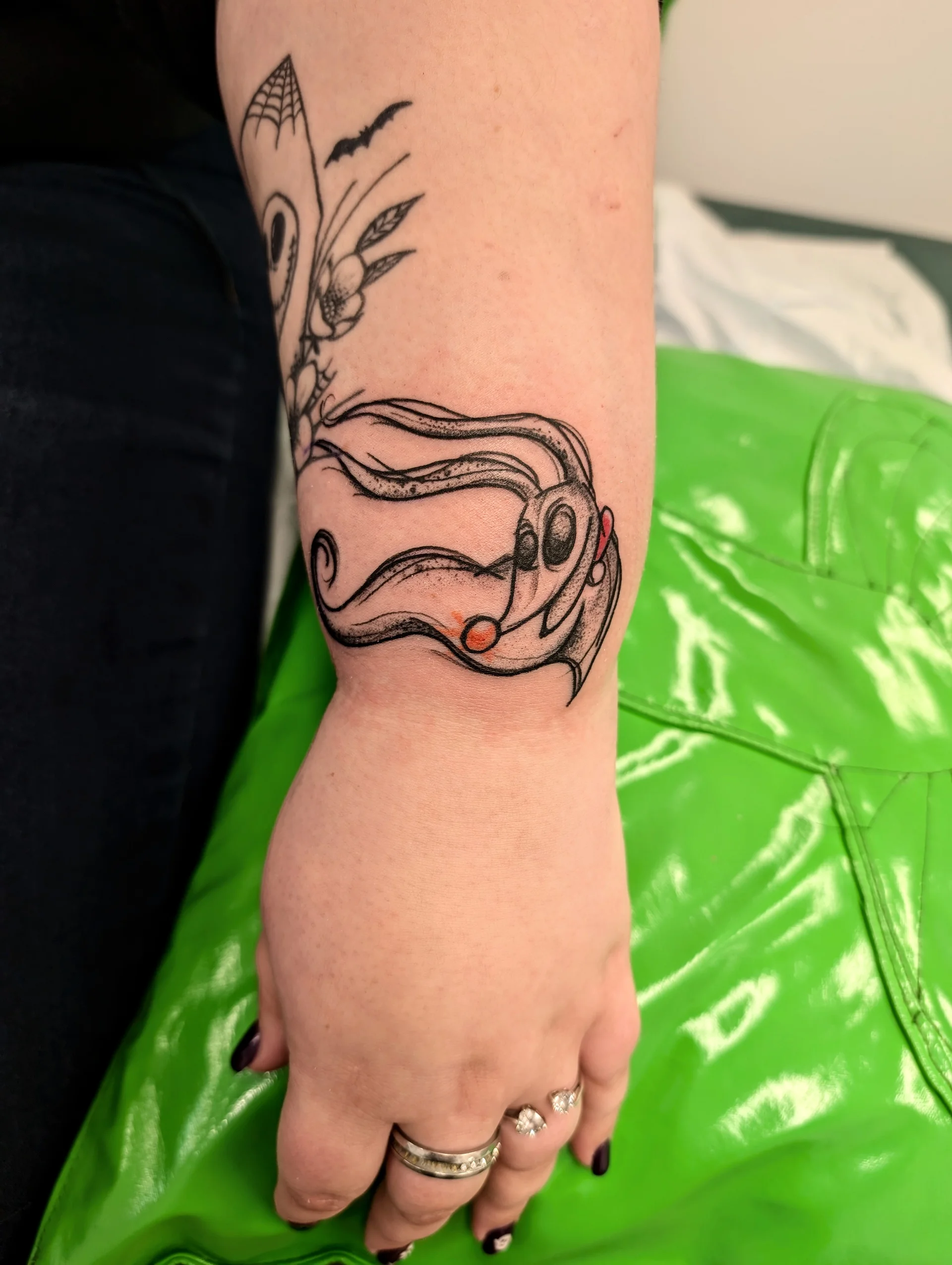 Zero Ghost Dog Nightmare Before Christmas - new school tattoo by Saskatoon tattoo artist